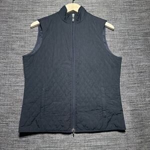 Ashworth Vest Women's M Black Quilted Full Zip Casual Golf